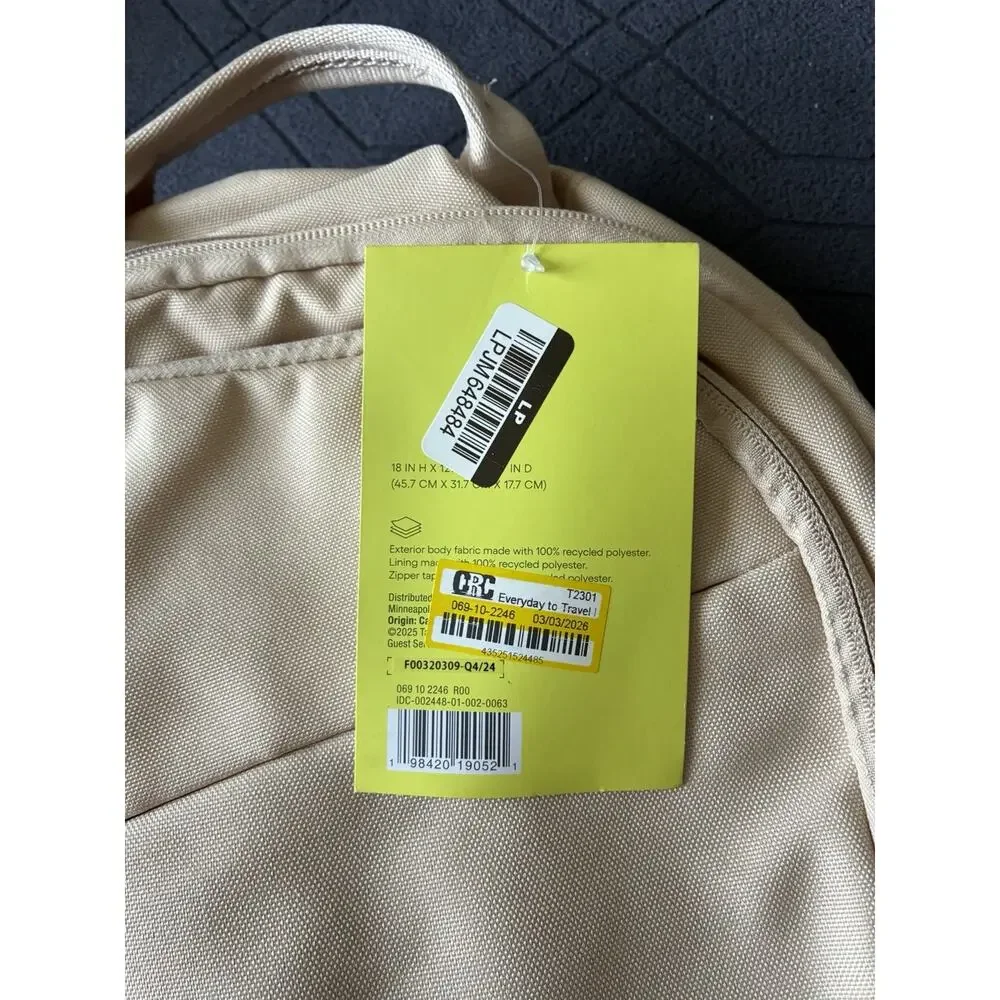 ALL IN MOTION EVERYDAY TO TRAVEL BACKPACK - CREAM/BEIGE